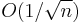 O(1/\sqrt{n})