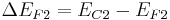 \Delta E_{F2} = E_{C2} - E_{F2}\,