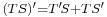 \scriptstyle{ (TS)^\prime = T^\prime\!S %2B TS^\prime }