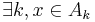 \exists k, x \in A_k