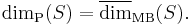 \dim_{\mathrm{P}} (S) = \overline{\dim}_{\mathrm{MB}} (S).