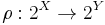 \rho: 2^X \rightarrow 2^Y