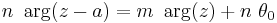 n\ \arg(z-a) = m\ \arg(z) %2B n\ \theta_0