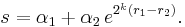 s=\alpha_1%2B\alpha_2\,e^{2^k(r_1-r_2)}.