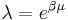 \lambda=e^{\beta \mu}