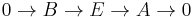 0\rightarrow B\rightarrow E\rightarrow A\rightarrow0