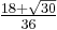 \tfrac{18%2B\sqrt{30}}{36}