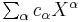 \textstyle\sum_\alpha c_\alpha X^\alpha