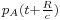 \scriptstyle p_A(t%2B\frac{R}{c})