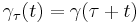 \gamma_\tau(t)=\gamma(\tau%2Bt)