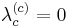 \lambda_c^{(c)} = 0