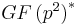 \textstyle GF\left(p^2\right)^*