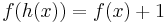 f(h(x)) = f(x) %2B 1\,\!