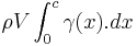  \rho V \int_{0}^{c} \gamma (x). dx