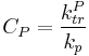  C_P=\frac{k^P_{tr}}{k_p} 