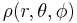 \rho(r,\theta,\phi)\,