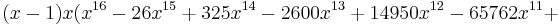 (x-1)x(x^{16}-26x^{15}%2B325x^{14}-2600x^{13}%2B14950x^{12}-65762x^{11}%2B