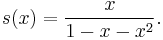 s(x)=\frac{x}{1-x-x^2}.