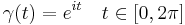 \gamma(t) = e^{it} \quad t \in \left[0,2\pi\right]