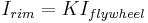 I_{rim}=KI_{flywheel}