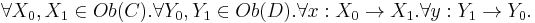 \forall X_0,X_1\in Ob(C). \forall Y_0,Y_1\in Ob(D). \forall x:X_0\to X_1. \forall y:Y_1\to Y_0.