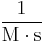 \rm\frac{1}{M \cdot s}