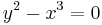 y^2 - x^3 = 0