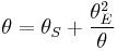 \theta = \theta_S %2B \frac{\theta^2_E}{\theta}