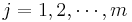 j = 1,2,\cdots,m\, 