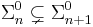 \Sigma^0_n \subsetneq \Sigma^0_{n%2B1}