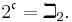 2^\mathfrak c = \beth_2.