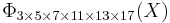 \Phi_{3\times 5\times 7\times 11\times 13\times 17}(X)