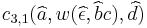 c_{3,1}(\widehat{a}, w(\widehat{\epsilon}, \widehat{b}c), \widehat{d})