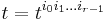 t = t^{i_0i_1\dots i_{r-1}}