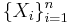 \{X_i\}_{i=1}^n