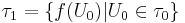 \tau_1=\{f(U_0)|U_0\in\tau_0\}