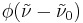  \phi(\tilde{\nu}- \tilde{\nu}_{0}) 