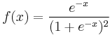 f(x) = \frac{e^{-x}}{(1 %2B e^{-x})^2}