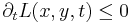 \partial_t L(x, y, t) \leq 0