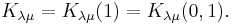 K_{\lambda\mu}= K_{\lambda\mu}(1)=K_{\lambda\mu}(0,1).\ 