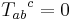 {T_{ab}}^c = 0