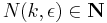 N(k, \epsilon) \in \mathbf{N}