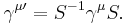 \gamma^{\mu\prime} = S^{-1} \gamma^\mu S.