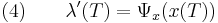 
(4) \qquad \lambda'(T)=\Psi_x(x(T)) \,
