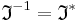  \mathfrak{I}^{-1} =  \mathfrak{I}^{*}\,