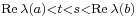 \scriptstyle\operatorname{Re}\,\lambda(a) < t < s < \operatorname{Re}\,\lambda(b)