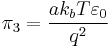 \pi_3 = \frac{a k_b T \varepsilon_0}{q^2}