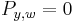 P_{y,w}=0