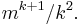 m^{k%2B1}/k^2.