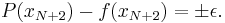 P(x_{N%2B2}) - f(x_{N%2B2}) = \pm \epsilon.\,